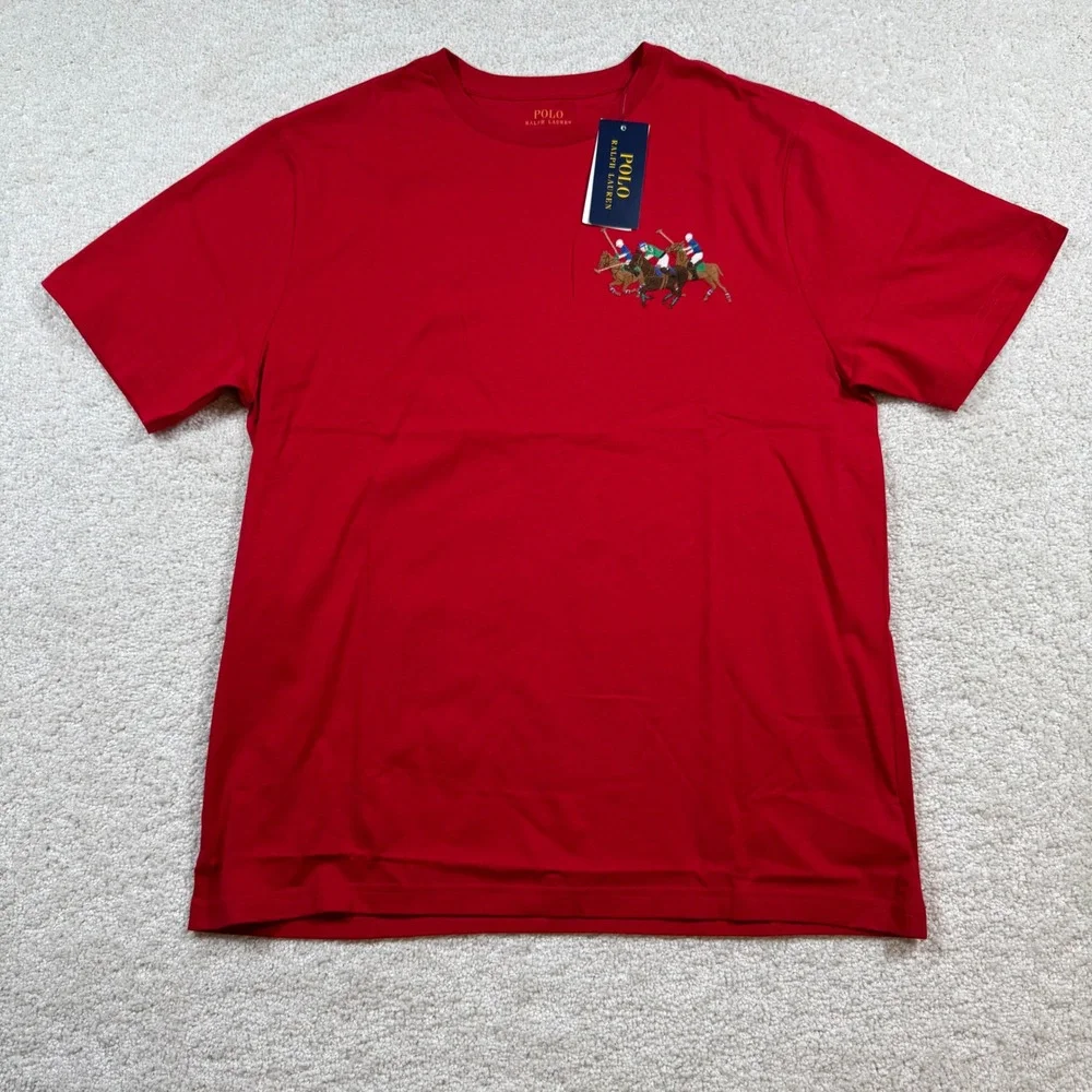Polo Ralph Lauren T-Shirt Kids XL (18-20) Triple Pony Embroidery Short Sleeve